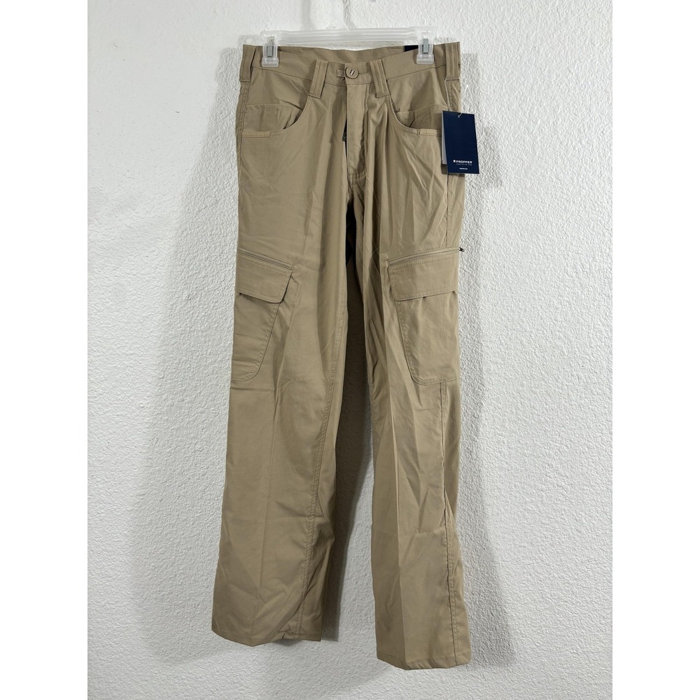 Propper Summerweight Tactical Pants Mens 28x32 Khaki Ripstop‎ UPF 50 Quick Dry